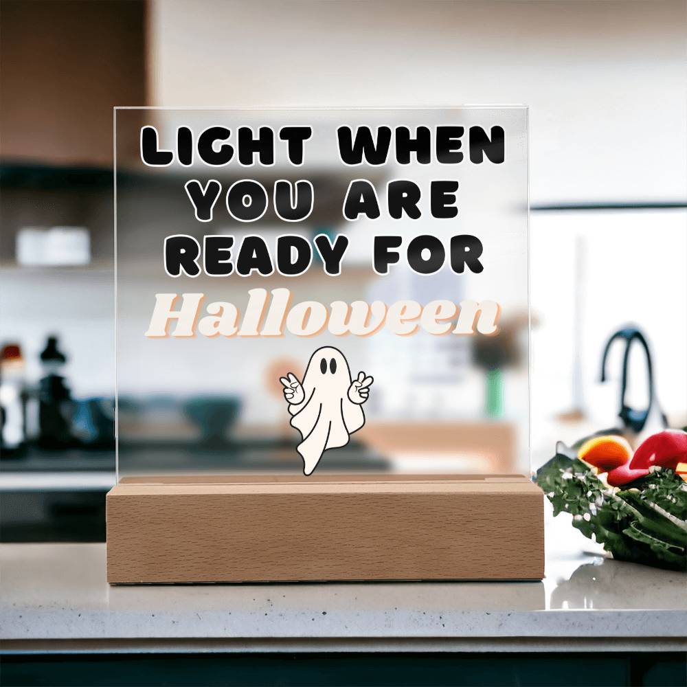 Halloween Decor Indoor | LED Night Light | Acrylic Plaque
