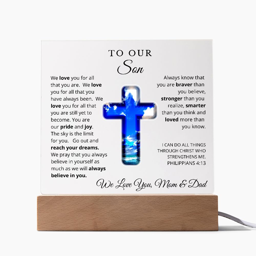 To Our Son Gift | Acrylic Plaque