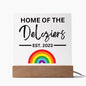Rainbow | Custom Sign | Acrylic Plaque with LED Base - AS