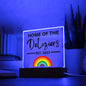 Rainbow | Custom Sign | Acrylic Plaque with LED Base - AS
