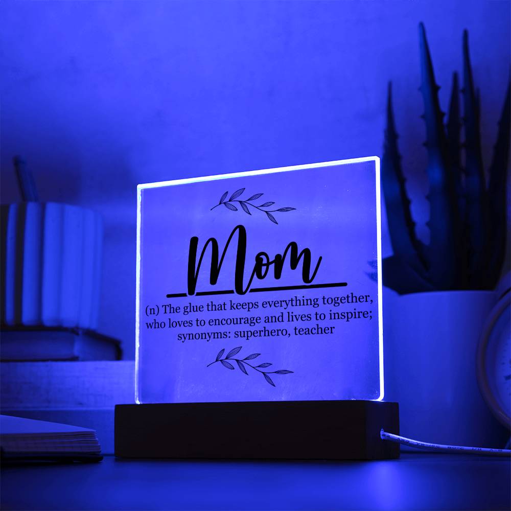 Mom Acrylic Plaque | Mom Definition | Mothers Day Gift