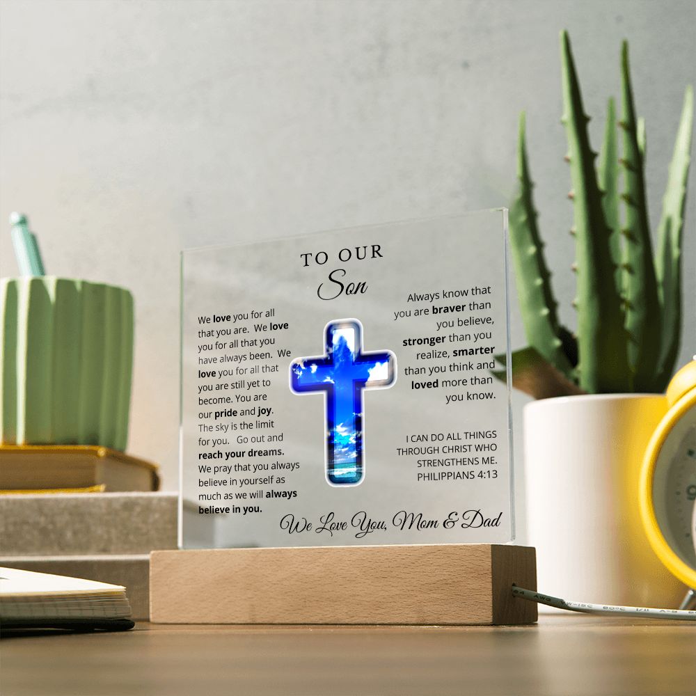 To Our Son Gift | Acrylic Plaque