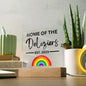 Rainbow | Custom Sign | Acrylic Plaque with LED Base - AS