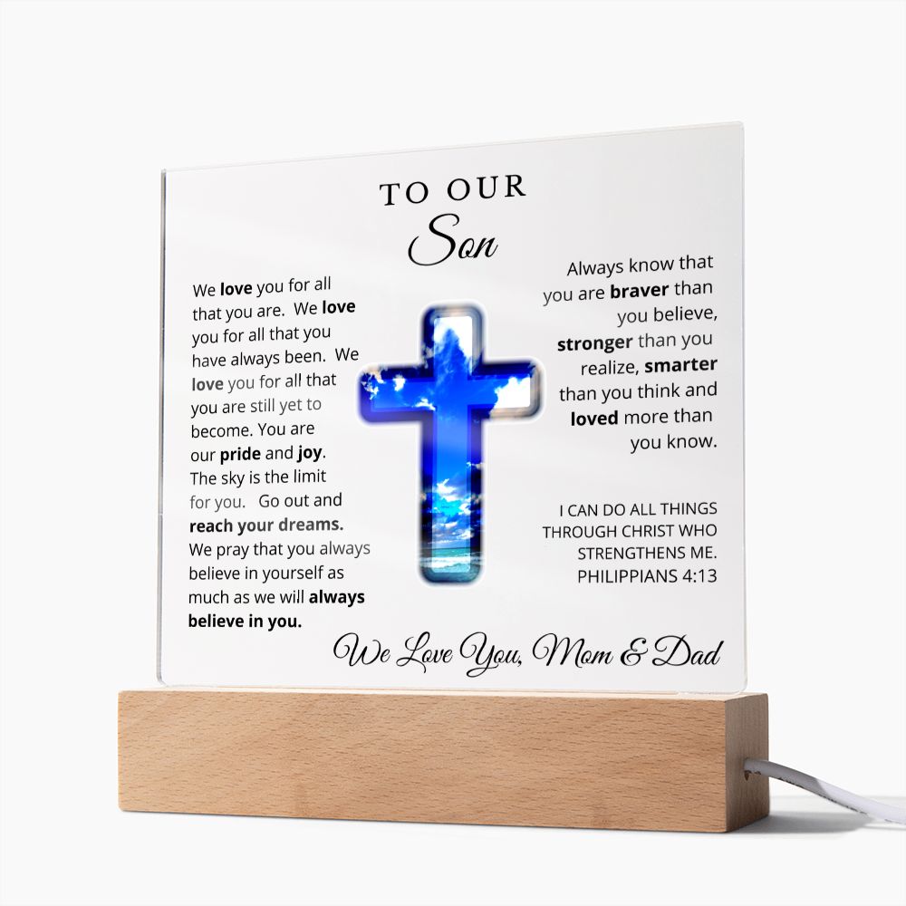 To Our Son Gift | Acrylic Plaque