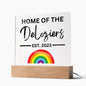 Rainbow | Custom Sign | Acrylic Plaque with LED Base - AS