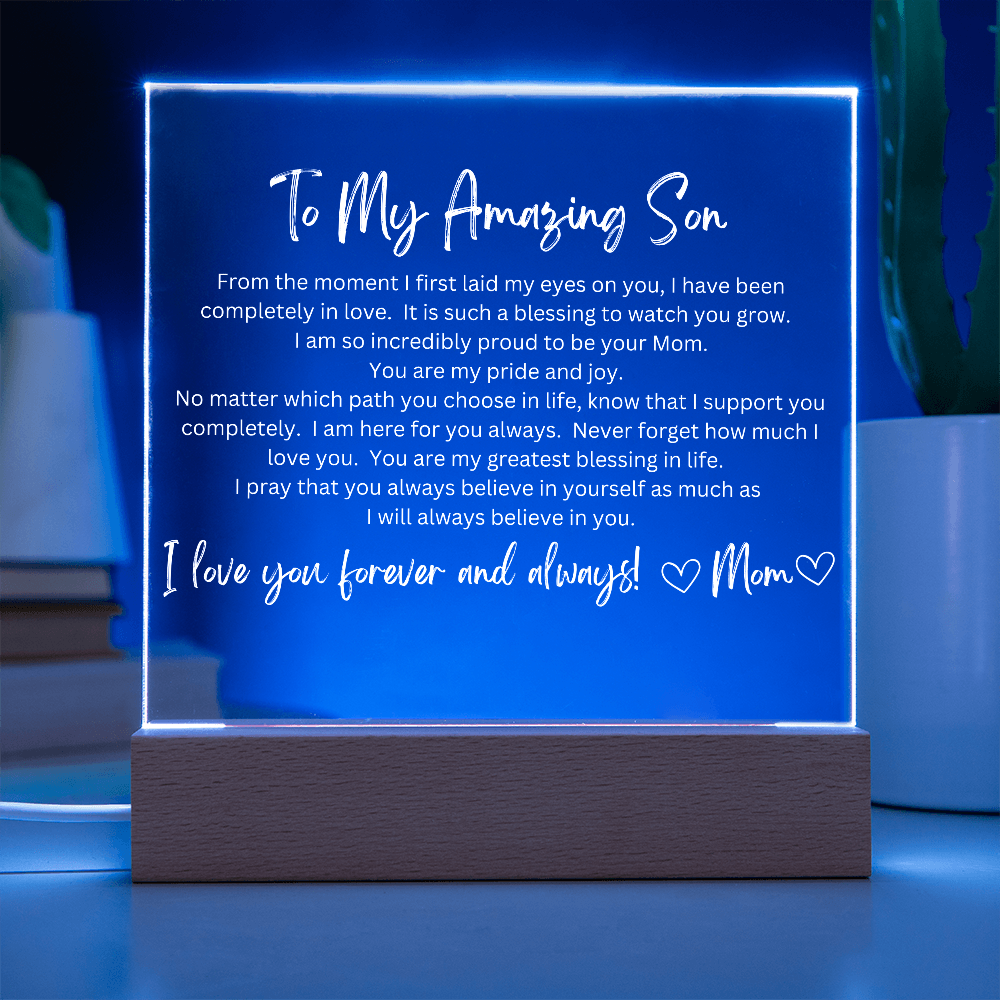 To My Amazing Son - Printed Acrylic