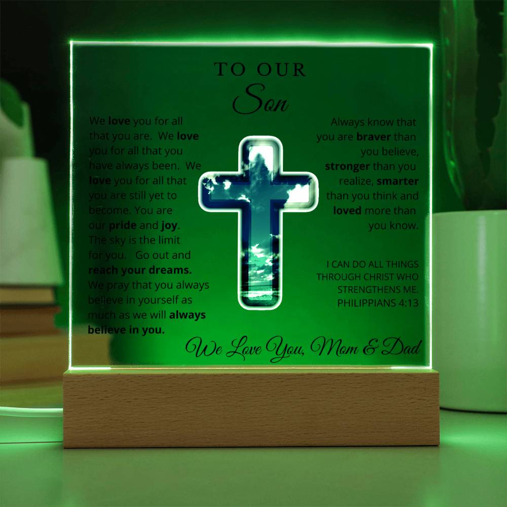 To Our Son Gift | Acrylic Plaque