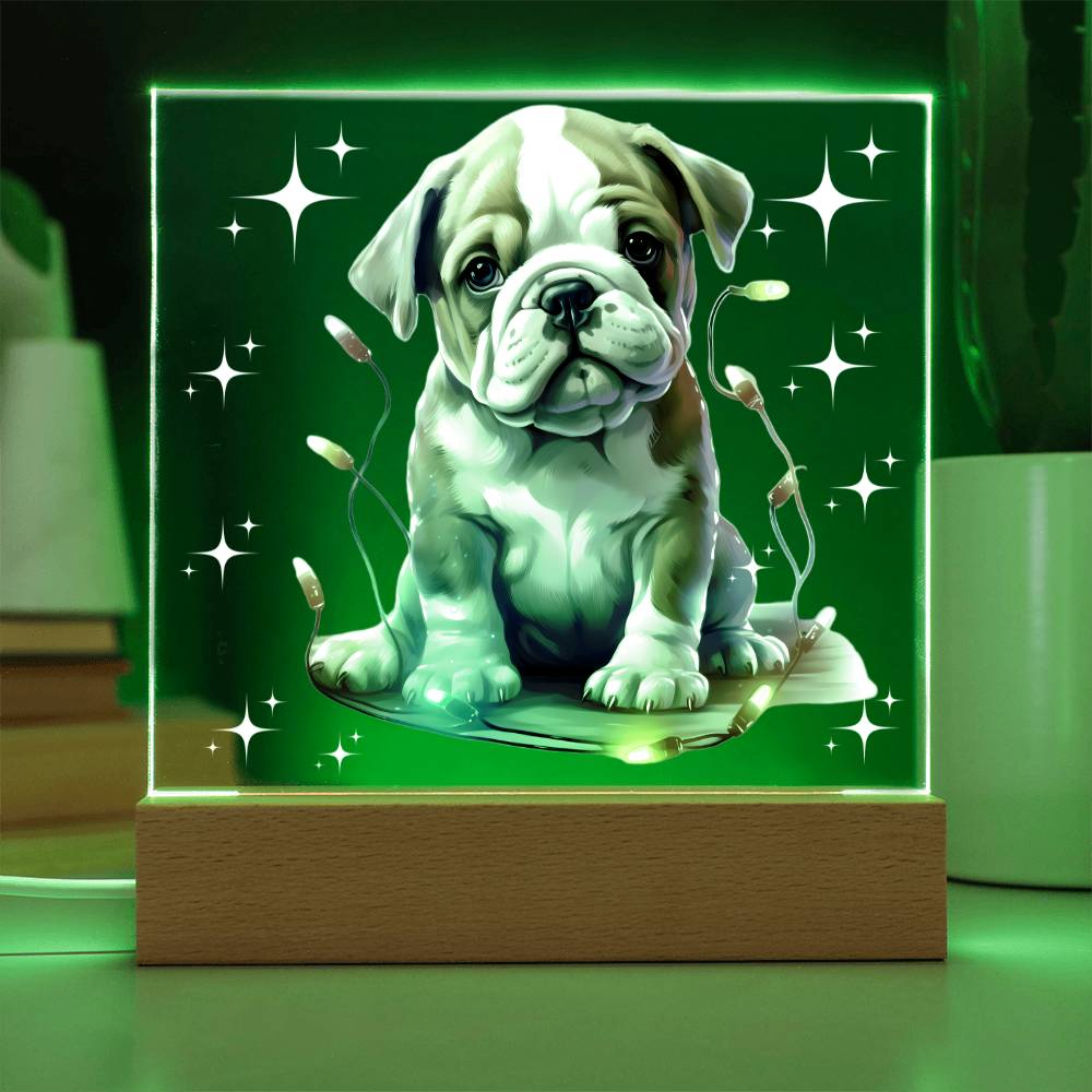 Bulldog, Christmas Night Light, Christmas Decor Indoor