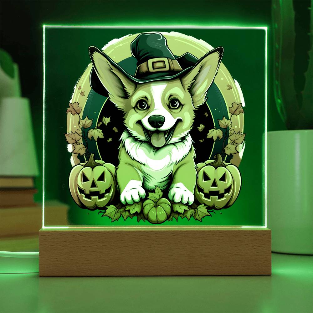 Pembroke Welsh Corgi Dog | Halloween Decor Indoor | LED Night Light
