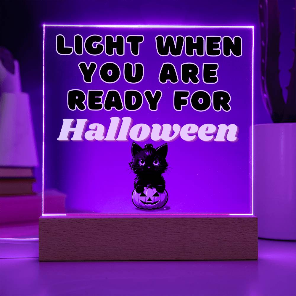 Halloween Decor Indoor | LED Night Light | Acrylic Plaque