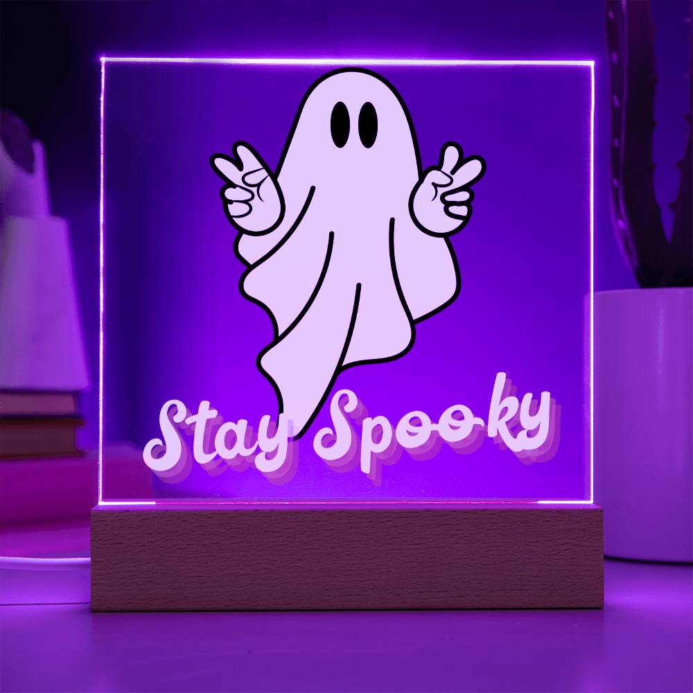 Halloween Decor Indoor | LED Night Light | Acrylic Plaque