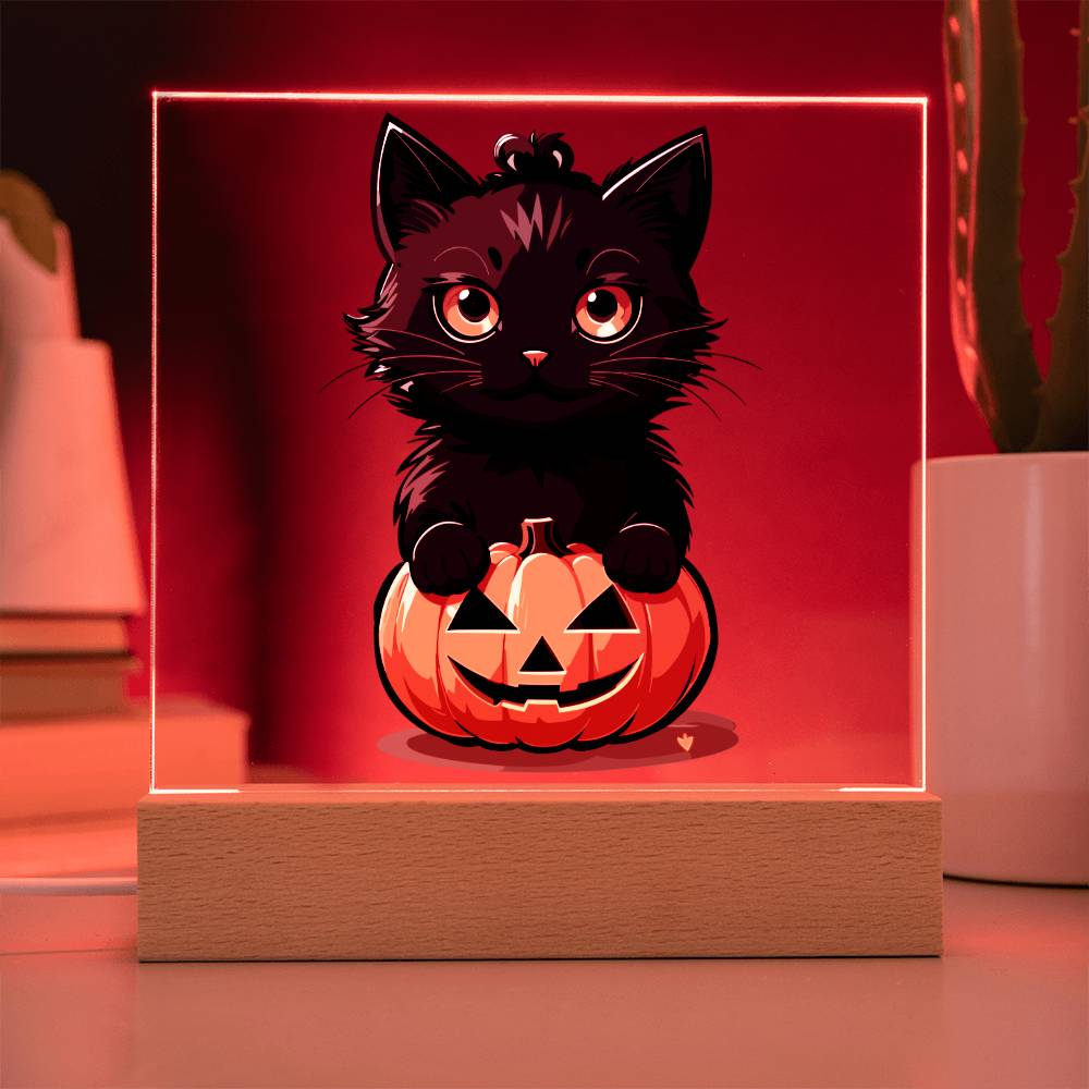 Halloween Decor Indoor | LED Night Light | Acrylic Plaque