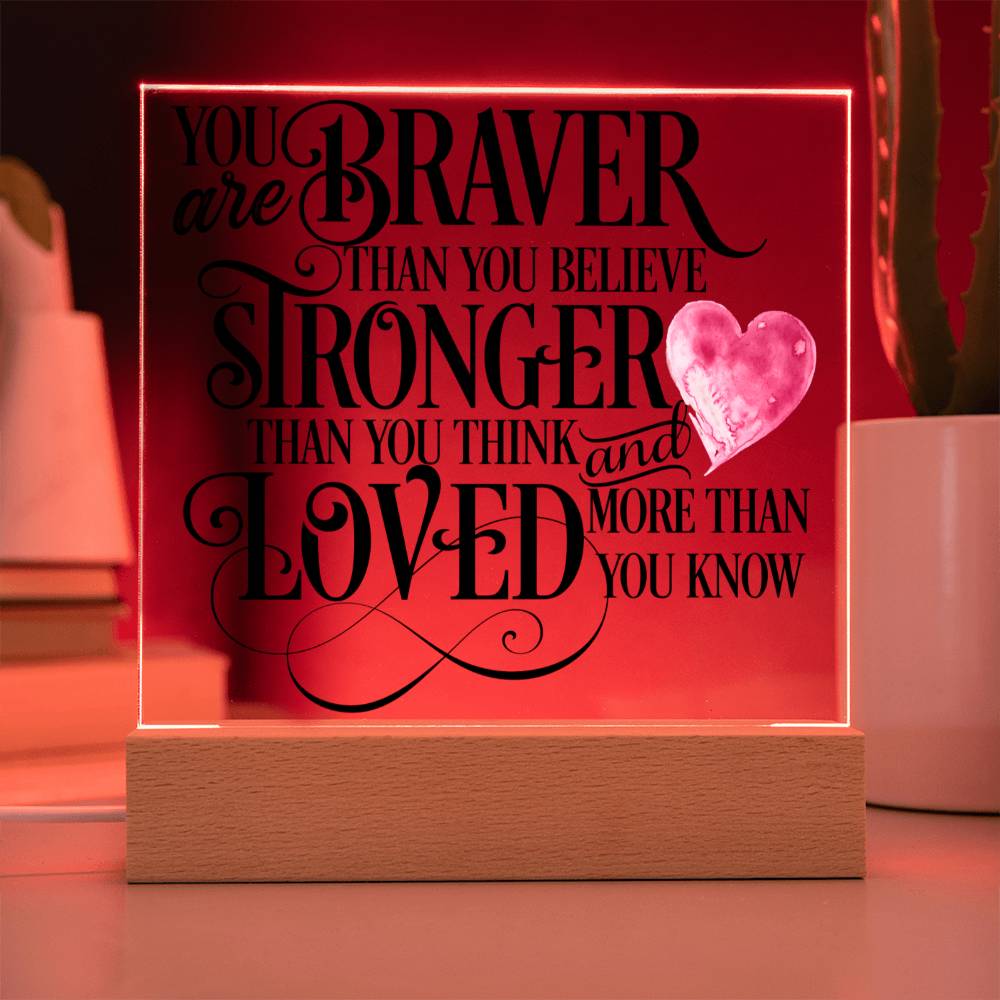 Encouragement Gift | Acrylic Plaque with LED Base