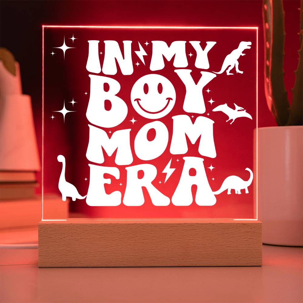 In My Boy Mom Era | Glowing LED Night Light | Dinosaurs