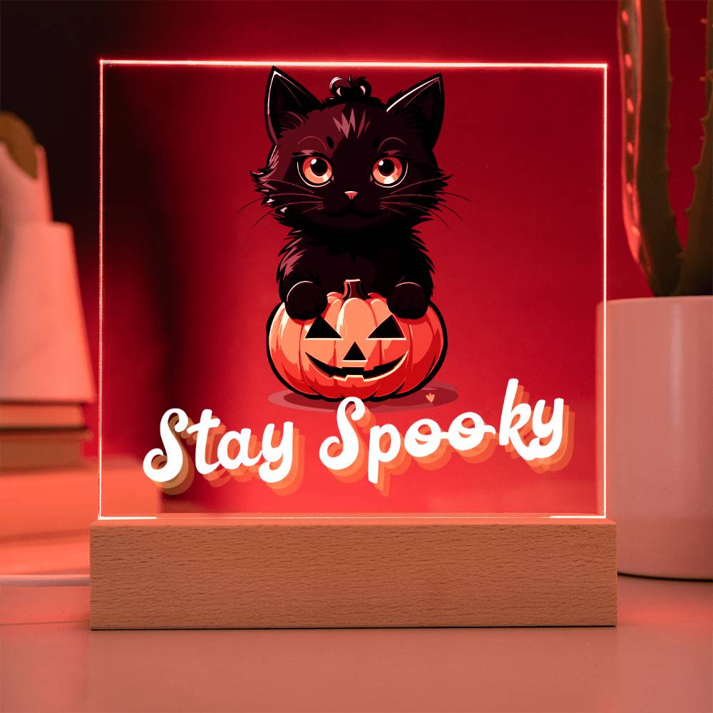 Halloween Decor Indoor | LED Night Light | Acrylic Plaque