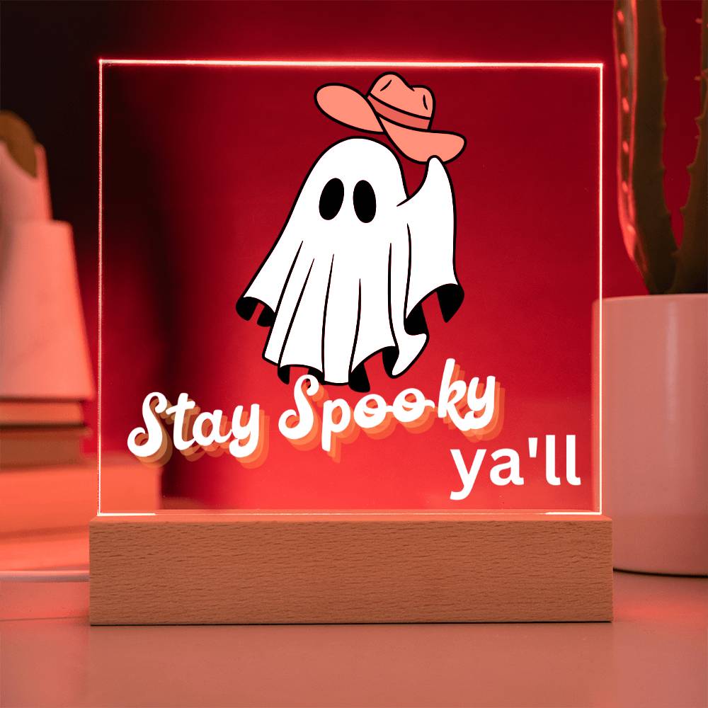 Halloween Decor Indoor | LED Night Light | Acrylic Plaque