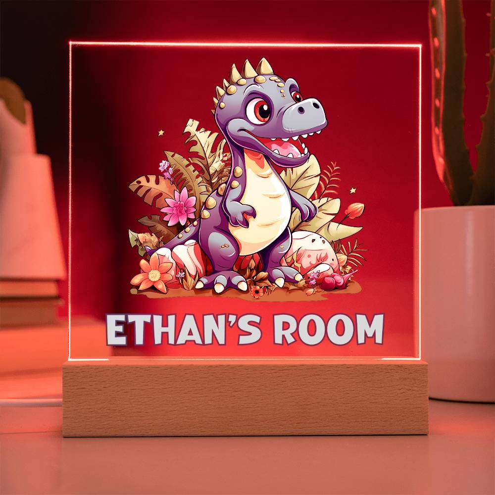 Custom Dinosaur Night Light | Color Changing LED Night Light Personalized