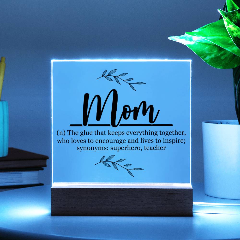 Mom Acrylic Plaque | Mom Definition | Mothers Day Gift