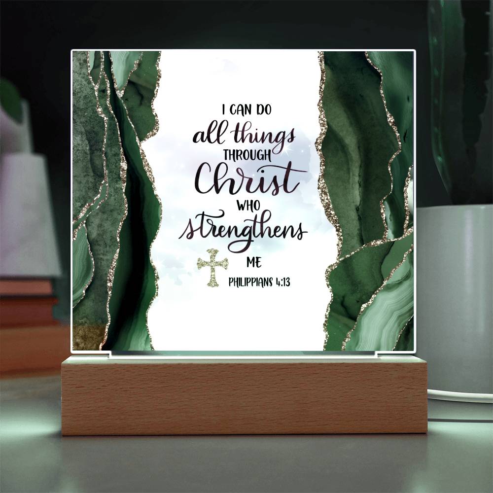 Printed Acrylic Plaque - I can do all things