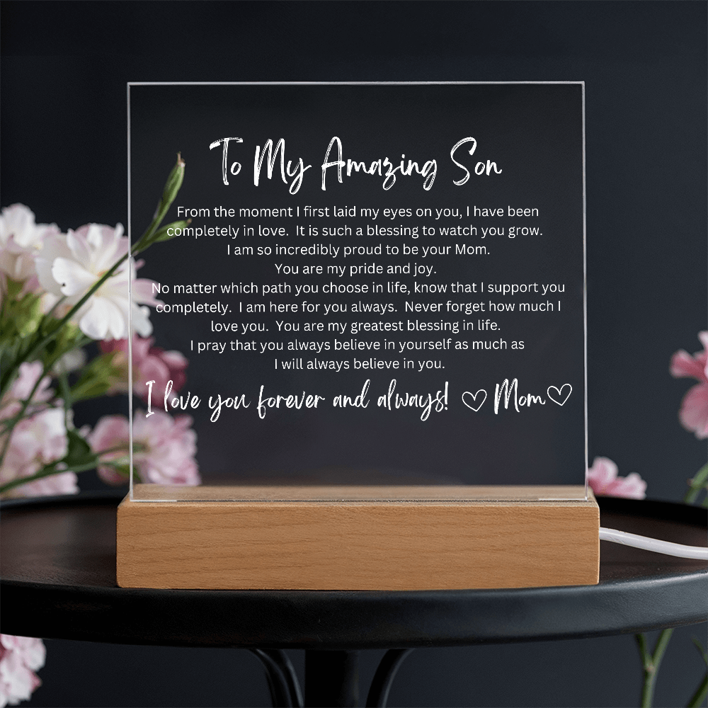 To My Amazing Son - Printed Acrylic