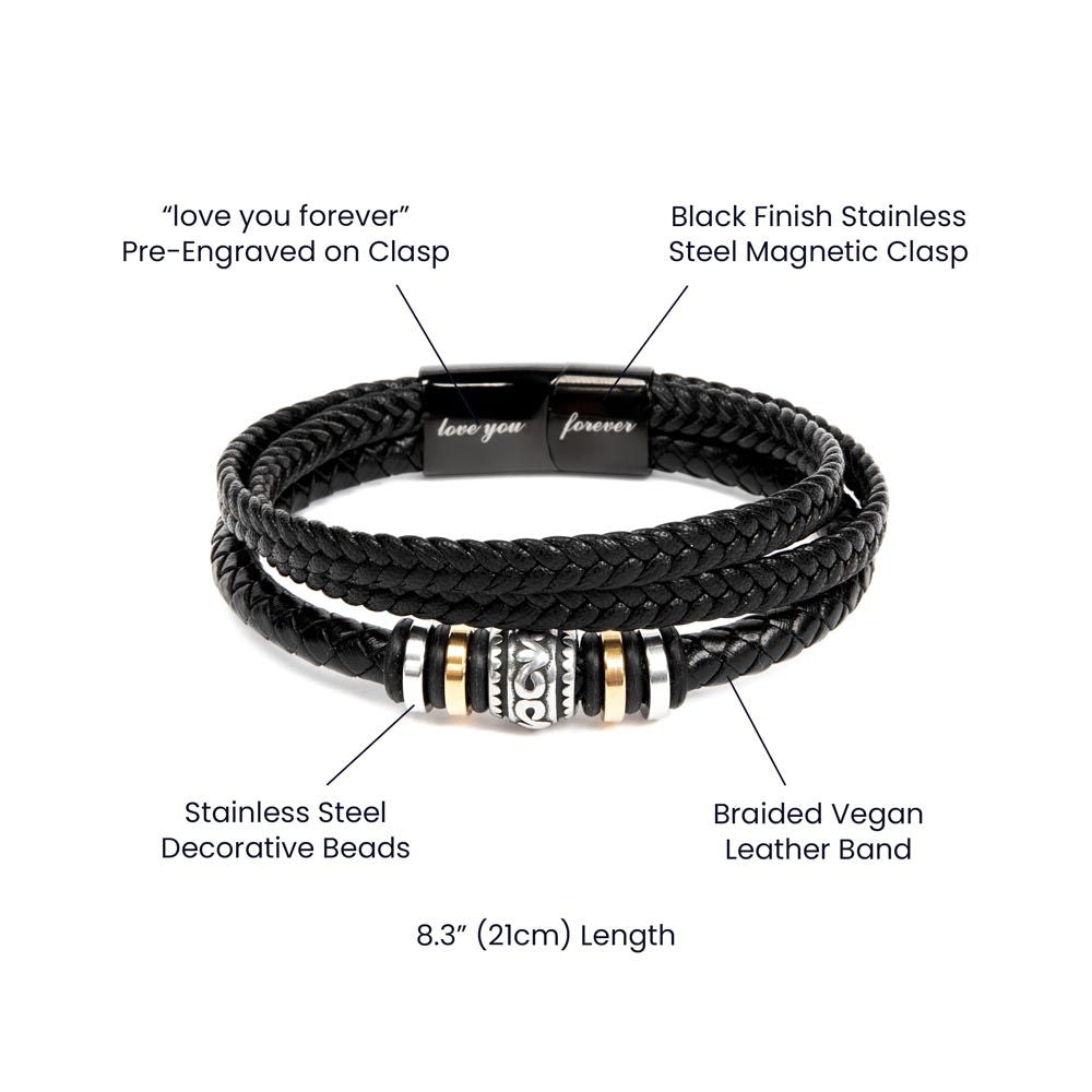 Step Dad Gift | Love You Forever Bracelet
