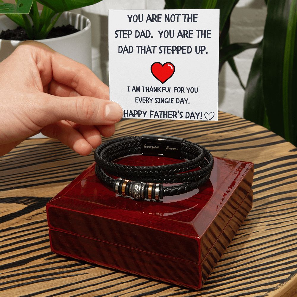 Step Dad Gift | Love You Forever Bracelet