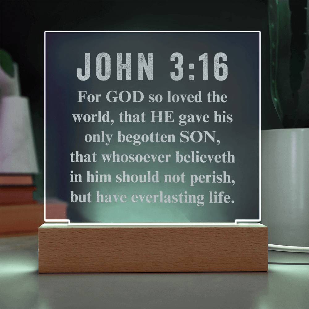 Printed Acrylic Plaque - Proverbs 3:5-6