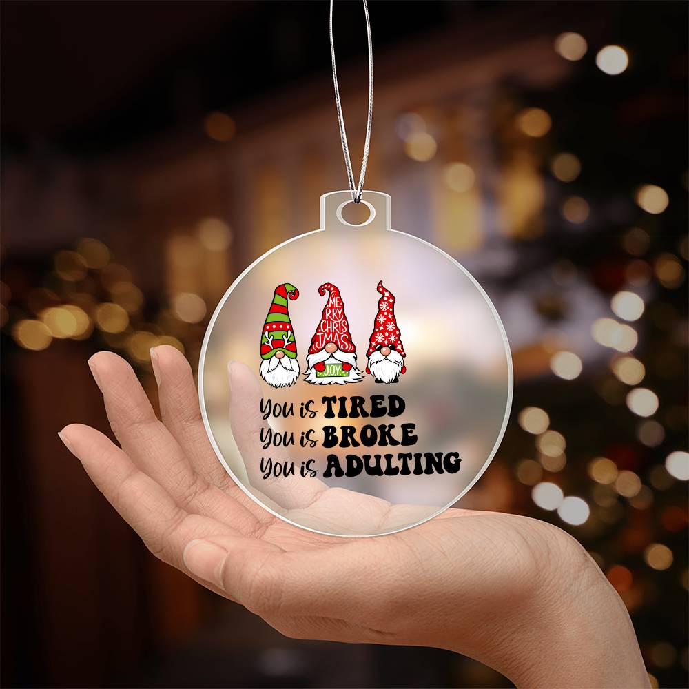 Funny Christmas Ornament - Knome Ornament