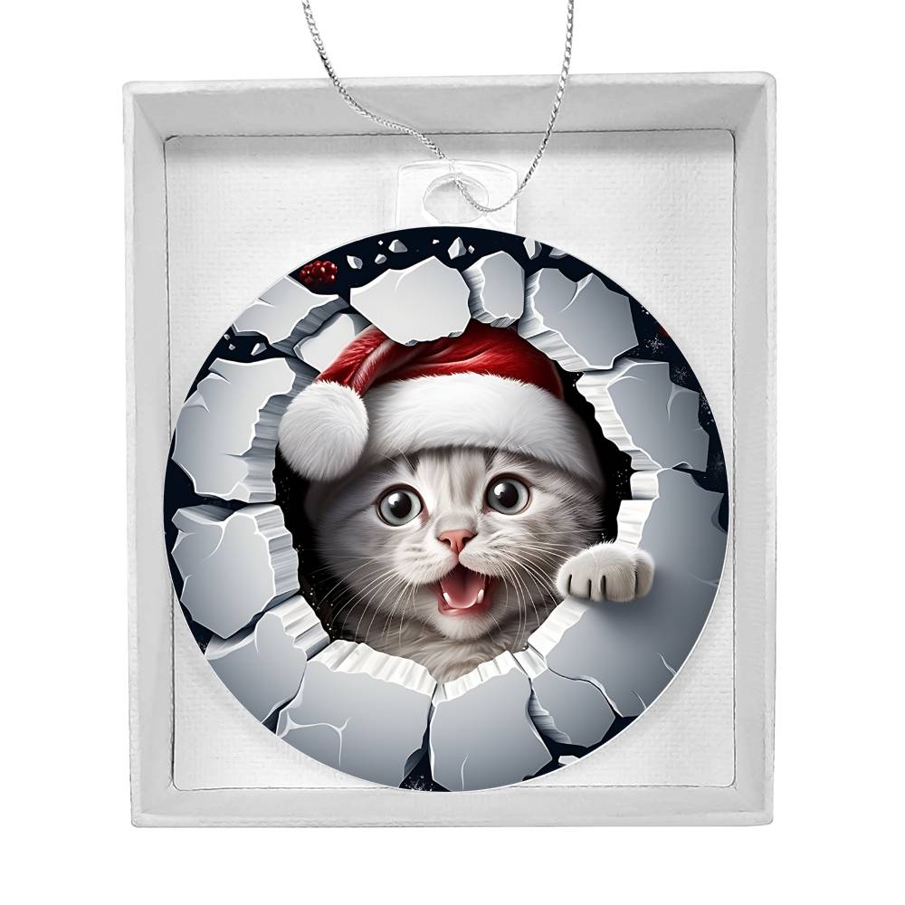Cat Chistmas Ornament 3D