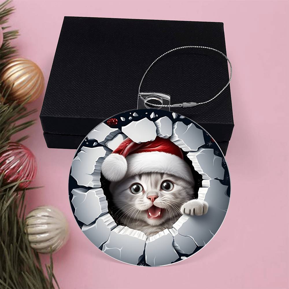 Cat Chistmas Ornament 3D