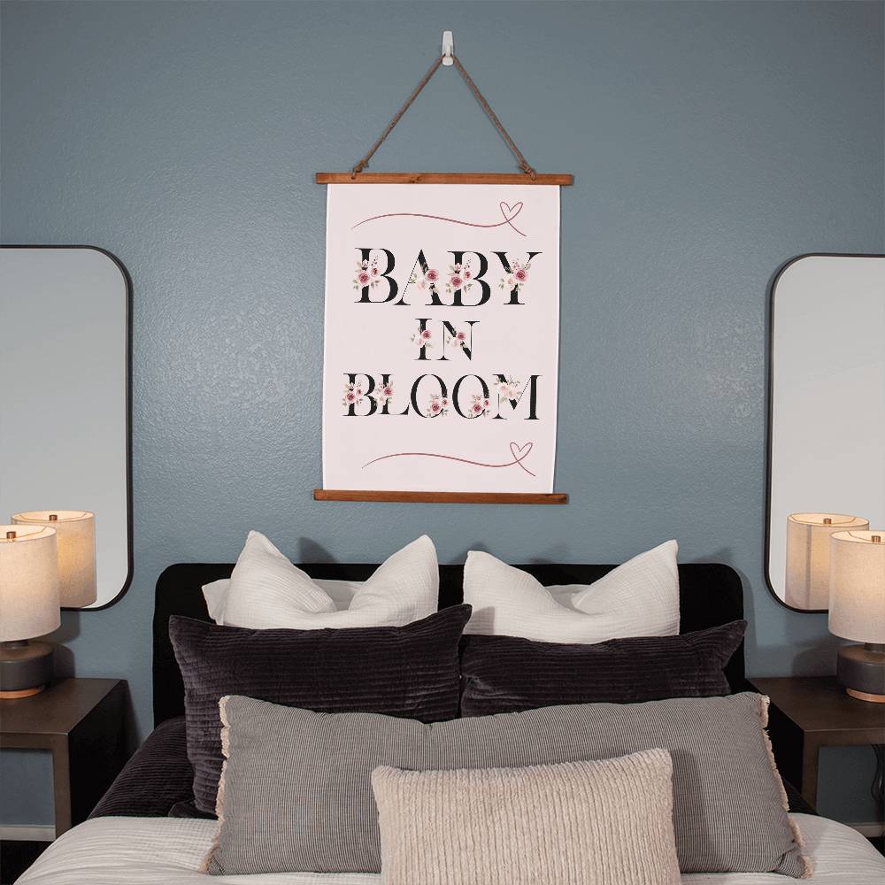 Baby in Bloom Wall Tapestry