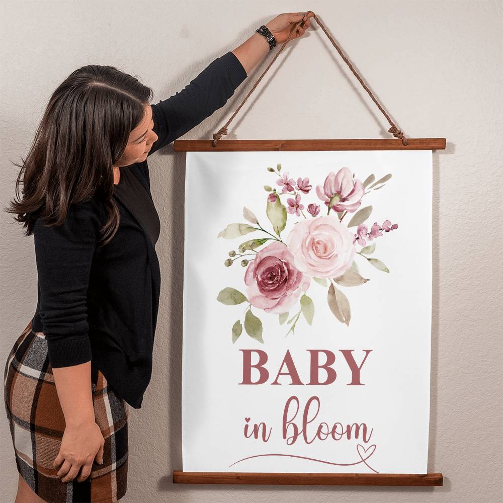 Baby in Bloom Wall Tapestry