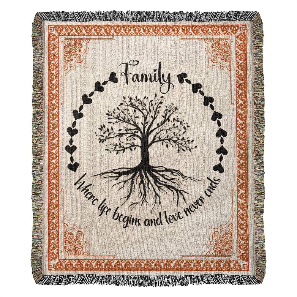 Heirloom Woven Blanket - Where Life Begins