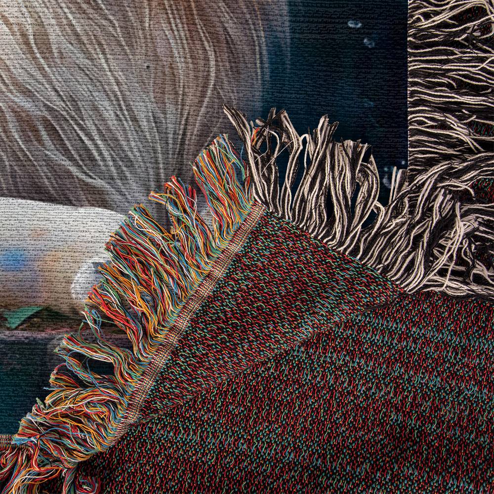 Boho White Lion - Woven Blanket