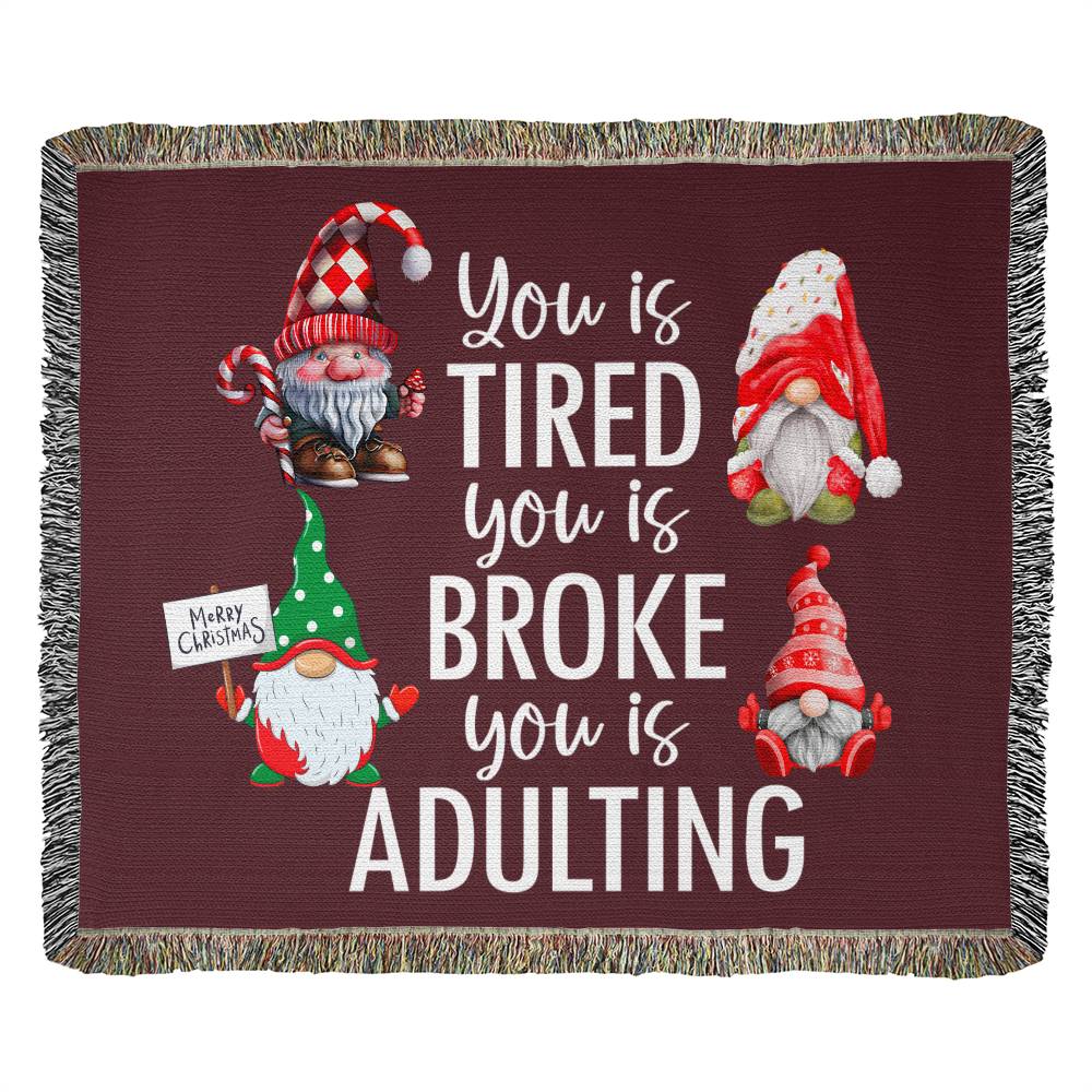 Funny Gnome Christmas Blanket