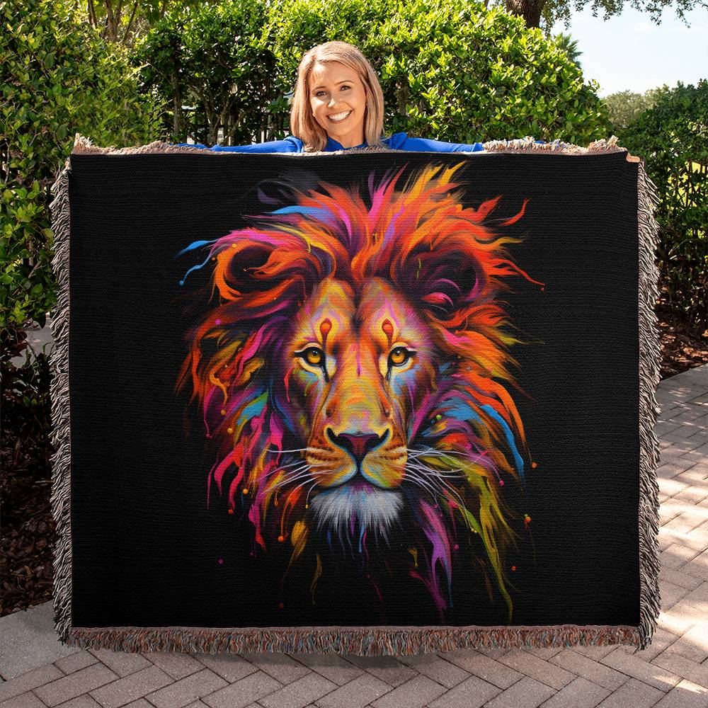 Lion Woven Blanket