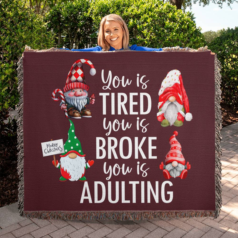 Funny Gnome Christmas Blanket