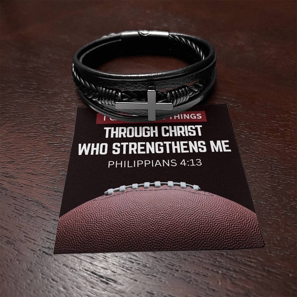 I Can Do All Things Cross Bracelet with Message Card and Gift Box