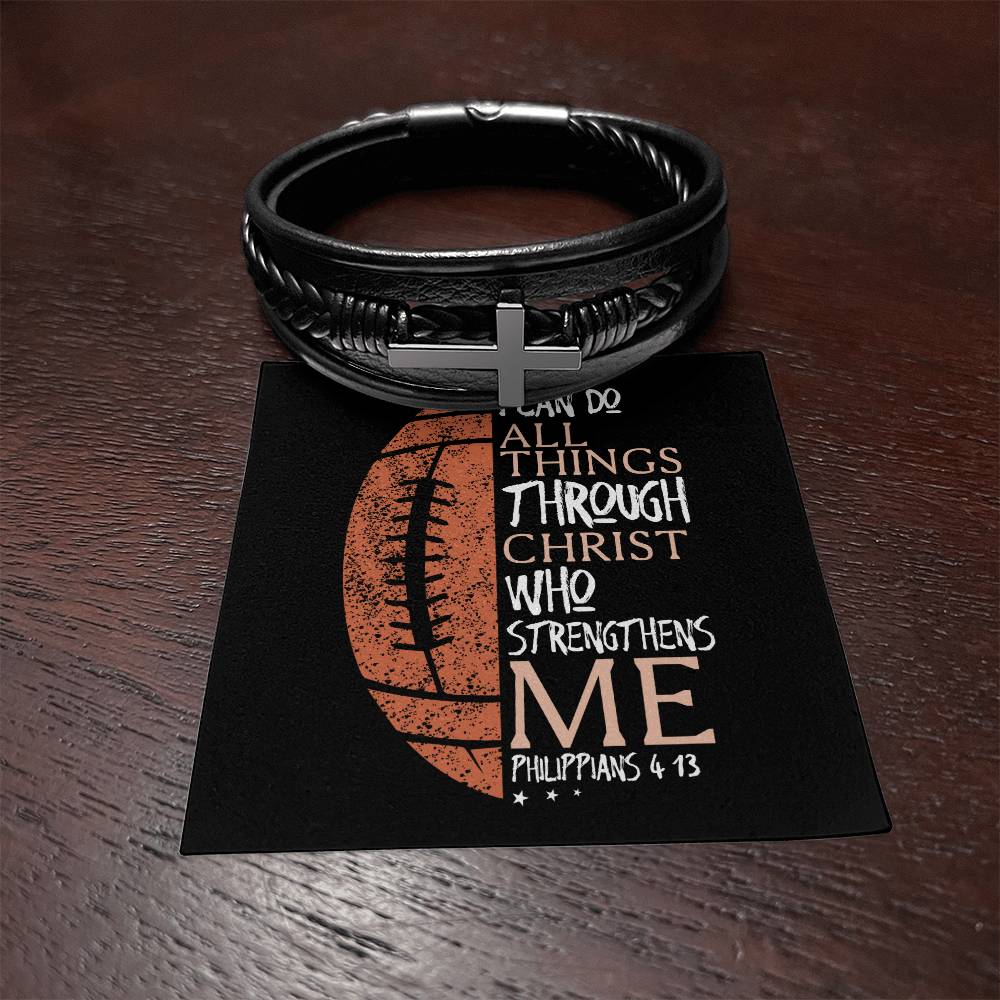 I Can Do All Things Cross Bracelet with Message Card and Gift Box