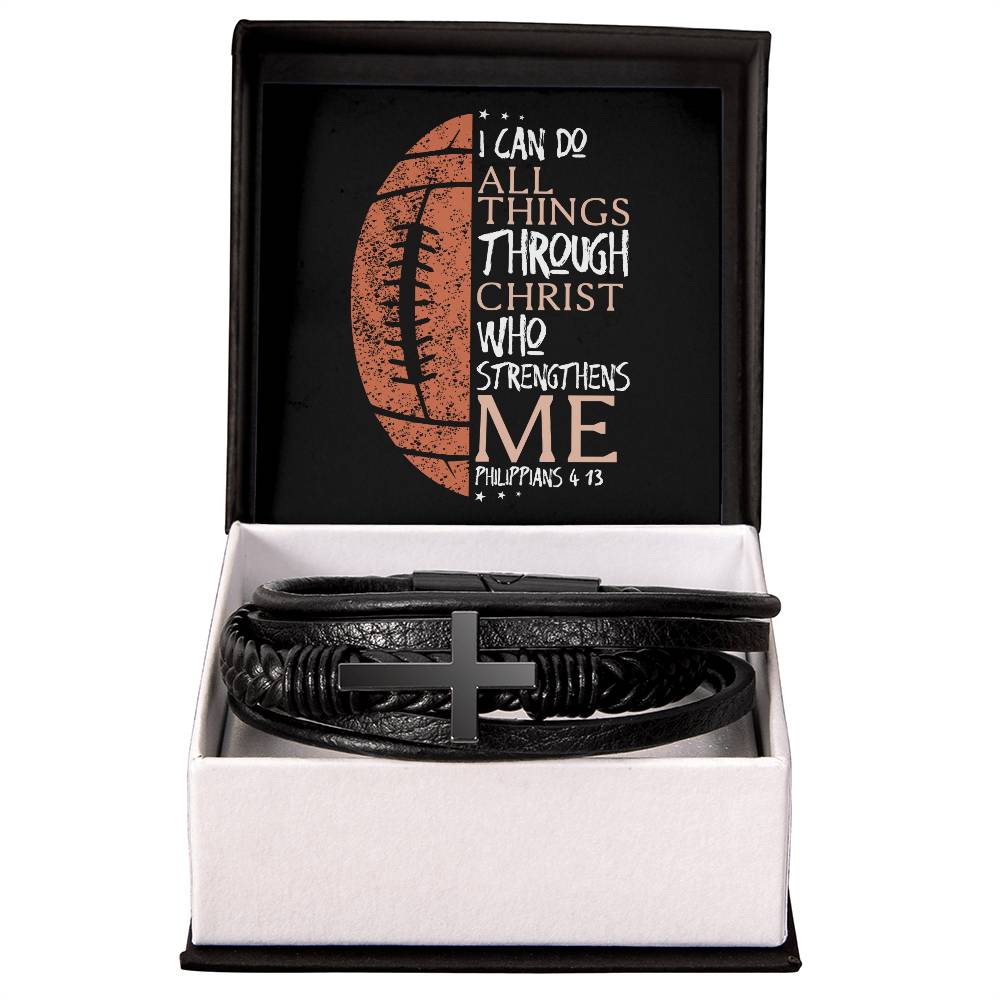 I Can Do All Things Cross Bracelet with Message Card and Gift Box