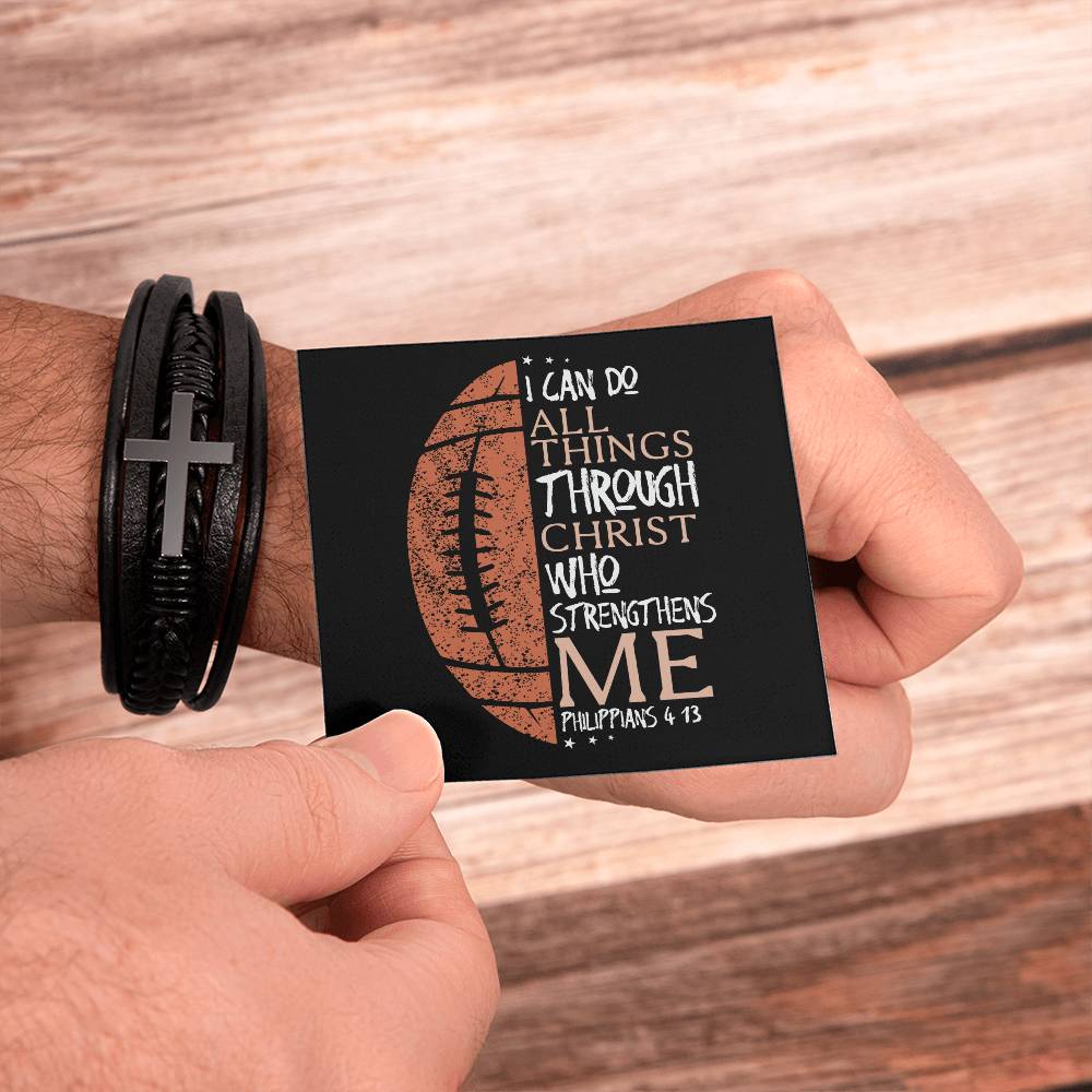 I Can Do All Things Cross Bracelet with Message Card and Gift Box