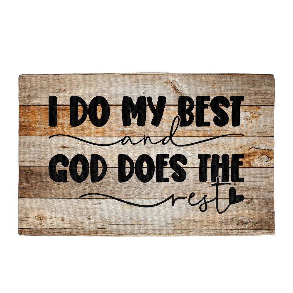 Christian Door Mat | I do my best and God does the rest