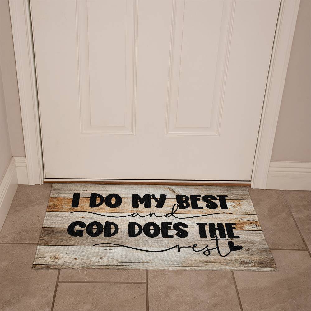 Christian Door Mat | I do my best and God does the rest