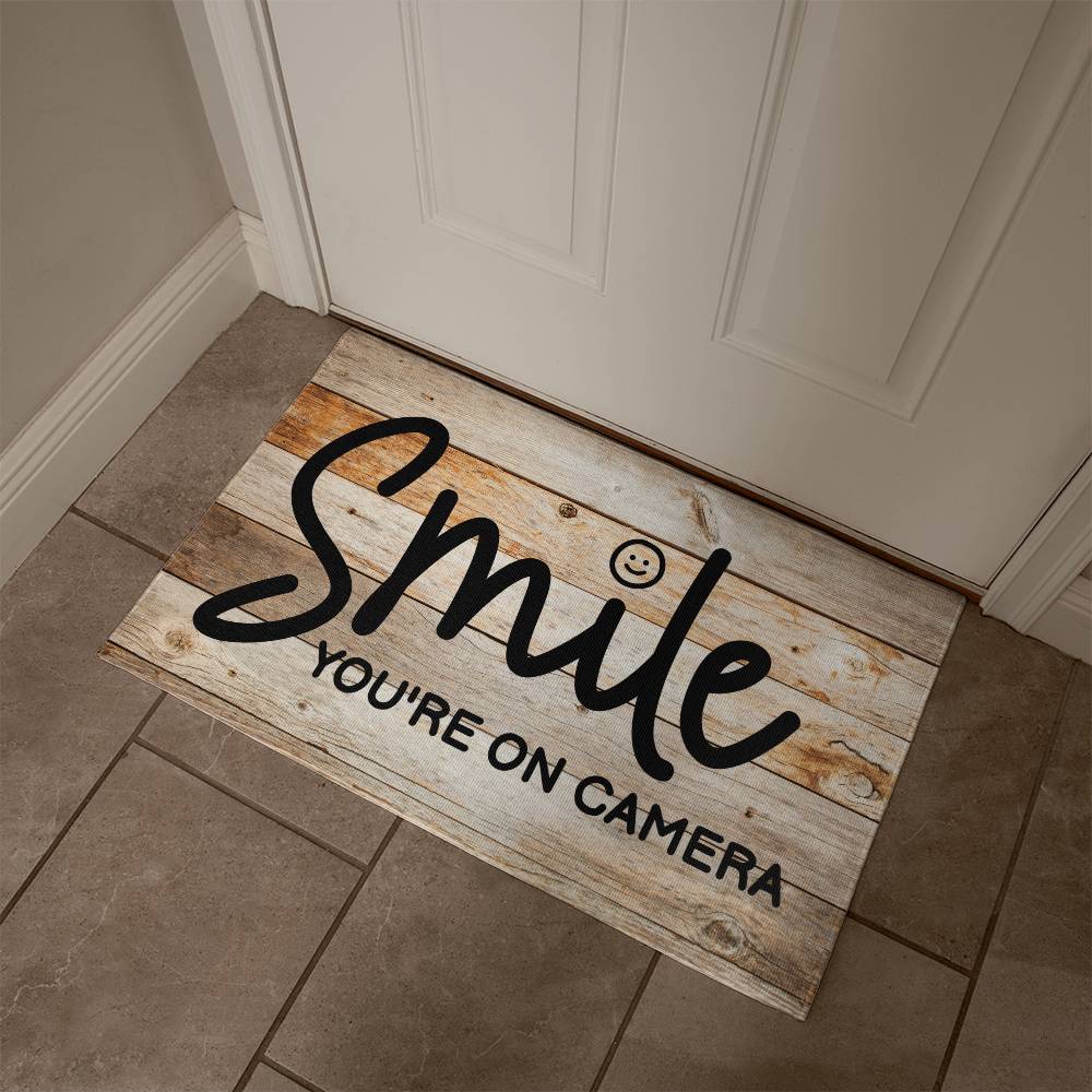 Door Mat Funny - Smile you're on camera