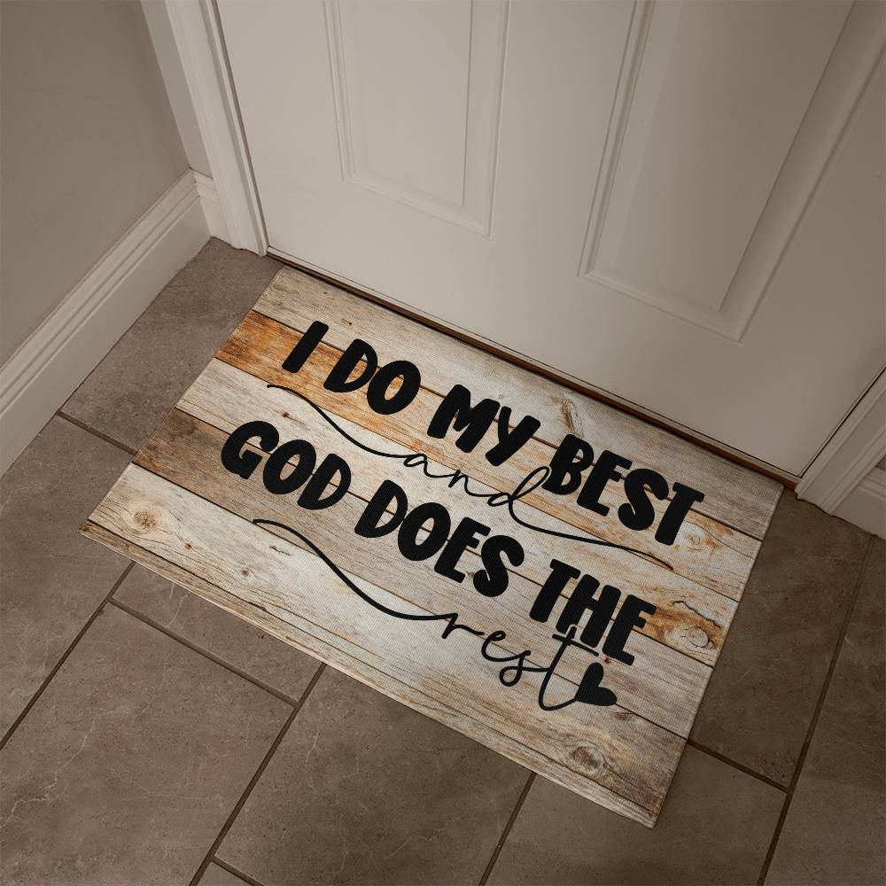 Christian Door Mat | I do my best and God does the rest
