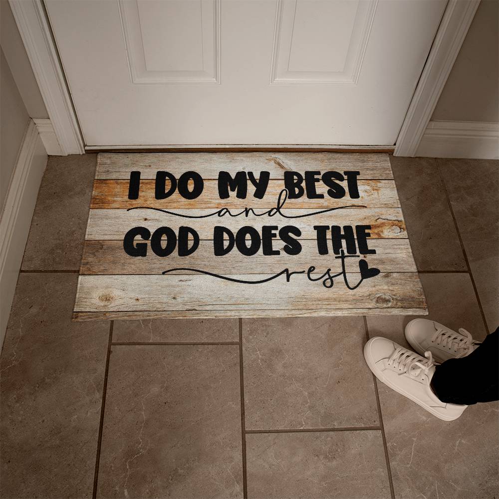 Christian Door Mat | I do my best and God does the rest