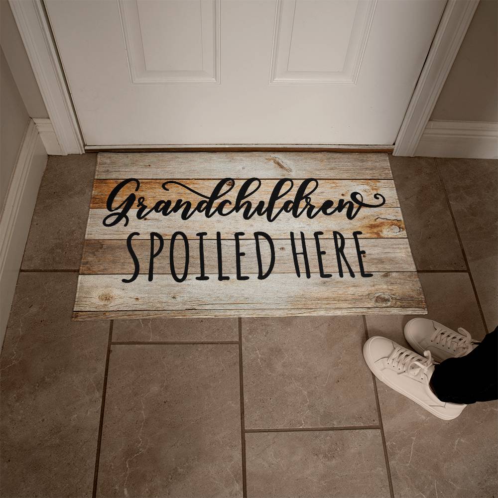 Door Mat Funny - Grandchildren Spoiled Here