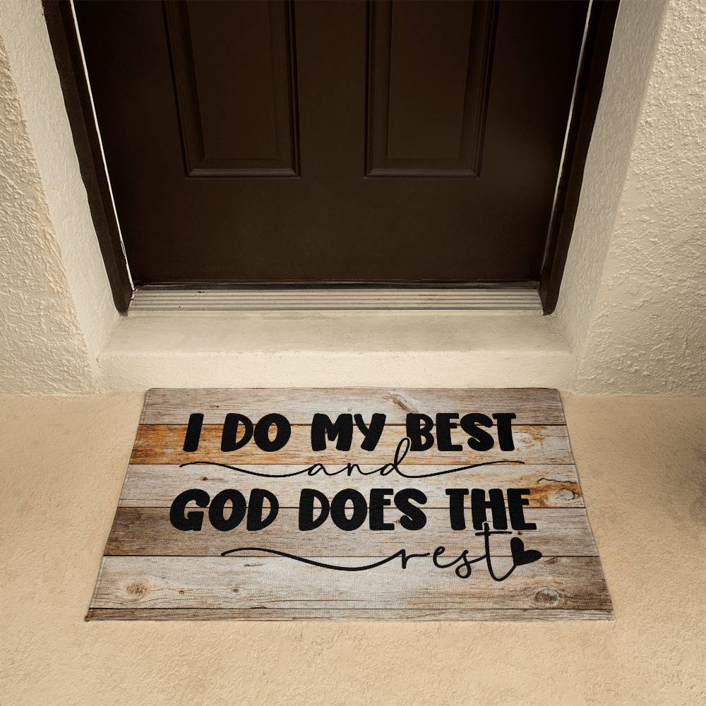 Christian Door Mat | I do my best and God does the rest