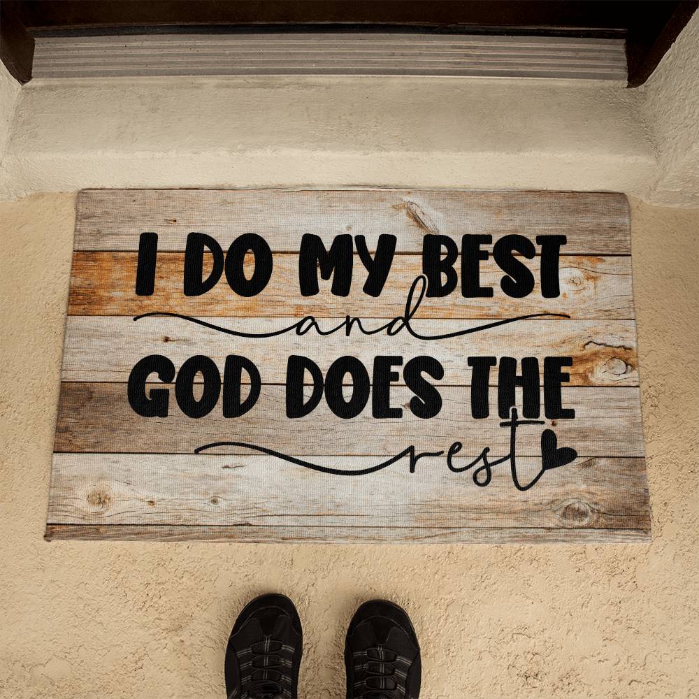 Christian Door Mat | I do my best and God does the rest
