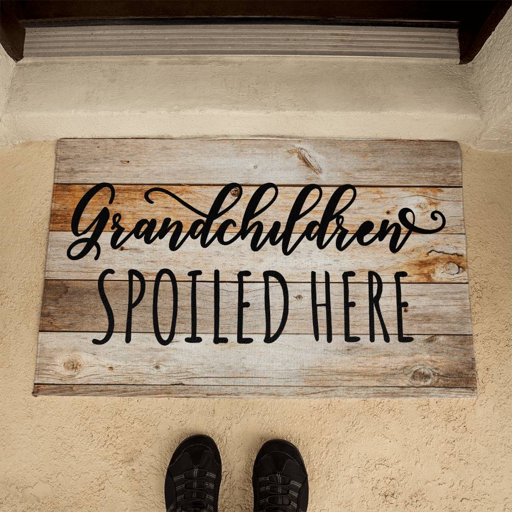 Door Mat Funny - Grandchildren Spoiled Here